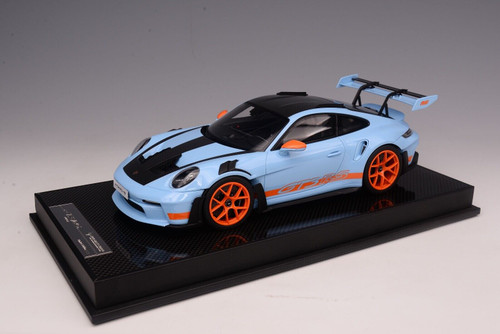 1/18 TP Timothy & Pierre Porsche 911 992 GT3 RS Weissach Package (Gulf with Orange Wheels) Resin Car Model Limited 30 Pieces
