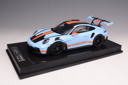 1/18 TP Timothy & Pierre Porsche 911 992 GT3 RS Weissach Package (Gulf with Black Wheels) Resin Car Model Limited 50 Pieces