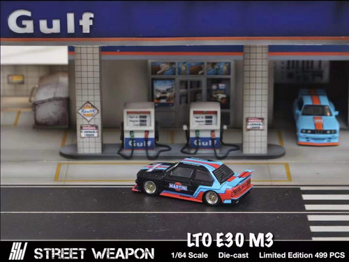 1/64 SW LTO BMW E30 M3 (Martini) Diecast Car Model