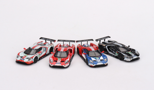 1/64 Mini GT Ford GT LMGTE PRO 2019 24 Hrs of Le Mans 4 Cars Set Diecast Car Models
