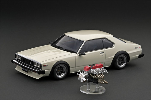 1/18 Ignition Model Nissan Skyline 2000 GT-ES (C210) White With