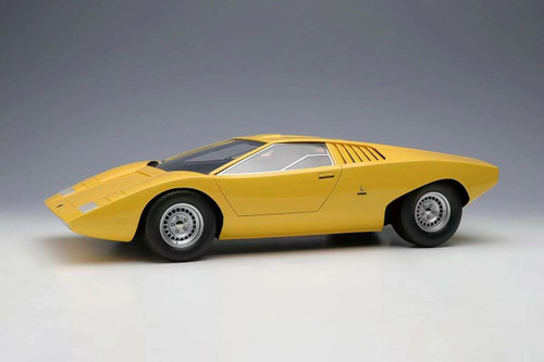 1/18 Makeup Lamborghini Countach LP500 Bertone Geneva Motor Show 1971 (Yellow) Car Model