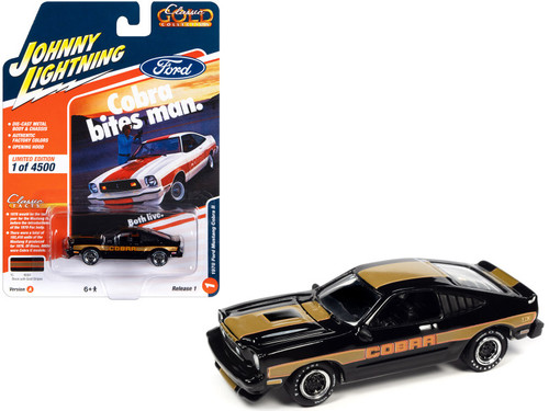 1978 Ford Mustang Cobra II Black with Gold Stripes 