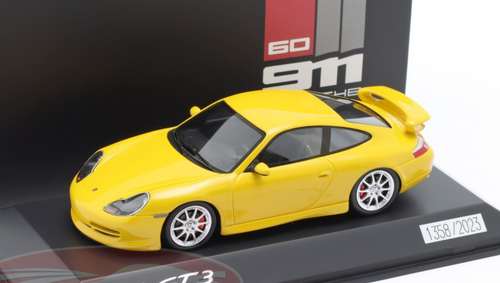 1/43 Dealer Edition Porsche 911 (996) GT3 (Signal Yellow) Car Model