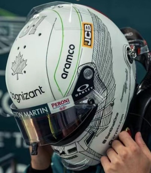 1/5 Spark Aston Martin Aramco Cognizant F1 Team Lance Stroll Japanese GP 2023 Formula 1 Helmet Model