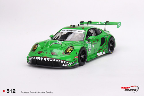 1/18 Top Speed Porsche 911 GT3 R #80 AO Racing IMSA 2023 Sebring 12 Hrs GTD Car Model