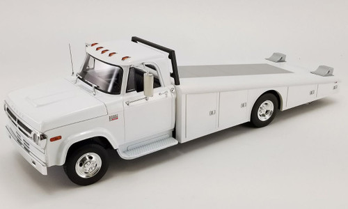 DAMAGED AS-IS 1/18 ACME 1970 Dodge D300 Ramp Truck (Gloss White) Diecast Car Model Limited 700 Pieces