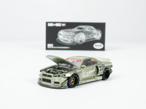 1/64 Kaido House & Mini GT Nissan Skyline GT-R (R34) Kaido Works V4 Diecast Car Model