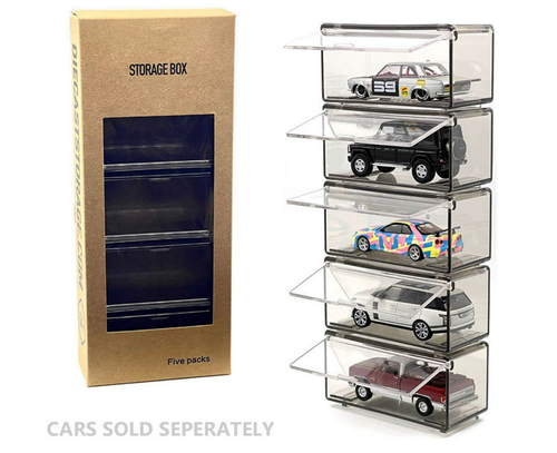 1/64 Single Car Interlocking Showcase Display Case 5-Pack