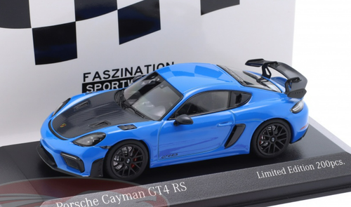 1/43 Minichamps 2022 Porsche 718 Cayman GT4 RS (Arctic Grey) Car 