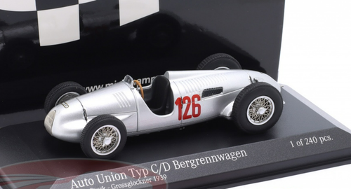 1/43 Minichamps 1939 Auto Union Typ C/D #126 Grossglockner GP Hans Stuck Car Model