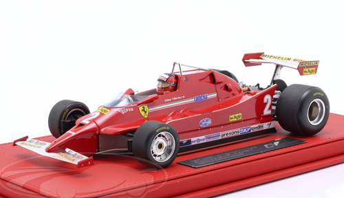 1/18 GP Replicas 1980 Formula 1 Gilles Villeneuve Ferrari 126C #2 Practice Italian GP Car Model