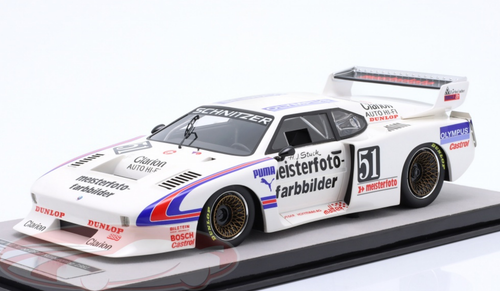 1/18 Tecnomodel 1981 BMW M1 Turbo #51 DRM Nürburgring Lubrifilm Schnitzer BMW Team Hans-Joachim Stuck Car Model