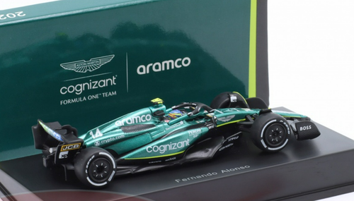 1/64 Spark 2023 Formula 1 Fernando Alonso Aston Martin AMR23 #14 3rd Bahrain GP Car Model