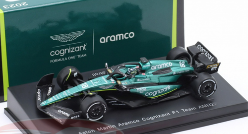 1/64 Spark 2023 Formula 1 Lance Stroll Aston Martin AMR23 #18 6th Bahrain GP Car Model