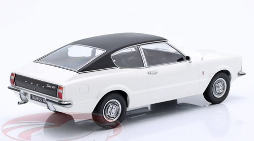 1/18 KK-Scale 1971 Ford Taunus GT Coupe with Vinyl Roof (White) Car Model