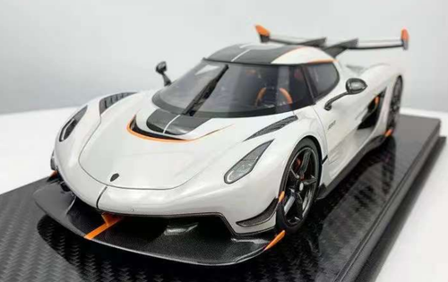 1/18 Frontiart Koenigsegg Jesko (Fighter Grey with Orange Accent) Resin Car Model Limited 300 Pieces
