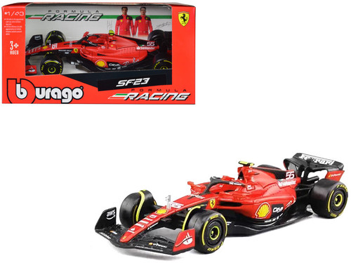 Ferrari SF-23 #55 Carlos Sainz "Formula One F1 World Championship" (2023) "Formula Racing" Series 1/43 Diecast Model Car by Bburago