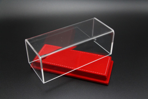 1/43 Acrylic w/ Red Cloth Base Diecast Car Model Display Case