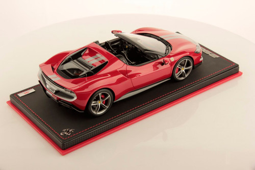 1/18 MR Collection Ferrari 296 GTS Spider Fiorano (Rosso Imola Red Argento Nurburgring Livery with Assetto Fiorano) Resin Car Model