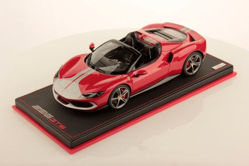 1/18 MR Collection Ferrari 296 GTS Spider Fiorano (Rosso Imola Red Argento Nurburgring Livery with Assetto Fiorano) Resin Car Model