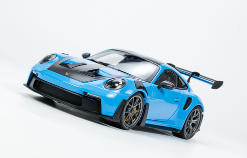 1/18 Minichamps 2024 Porsche 911 (992) GT3 RS Weissach Package (Blue with Dark Silver Wheels) Diecast Car Model