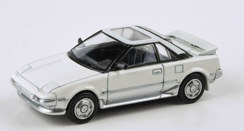 1/64 Paragon 1985 Toyota MR2 MK1 (Silver White) Diecast Car Model