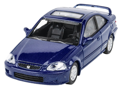 1/64 Paragon 1999 Honda Civic Si (Electron Blue Pearl) Diecast Car Model