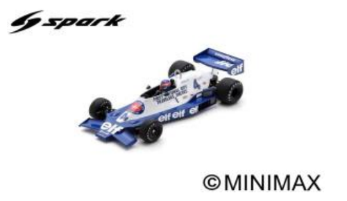 1/18 Spark 1978 Formula 1 Tyrrell 008 No.4 Winner Monaco GP Patrick Depailler Car Model