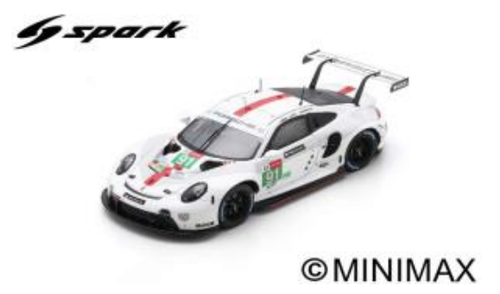 1/18 Spark 2021 Porsche 911 RSR-19 No.91 Porsche GT Team 24H Le Mans G. Bruni - R. Lietz - F. Makowiecki Car Model