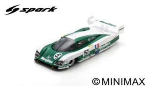 1/18 Spark 1988 WM P88 Peugeot No.51 24H Le Mans 405km/h C. Haldi - R. Dorchy - J-D. Raulet Car Model