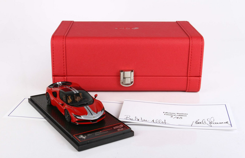 1/43 BBR Ferrari SF90 Stradale Assetto Fiorano (Rosso Corsa 322 Red) Car Model Limited 48 Pieces