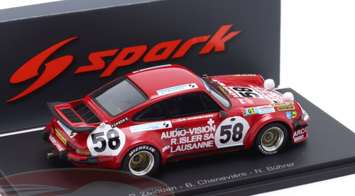 1/43 Spark 1976 Porsche 934 #58 24h LeMans G.V.E.A. Porsche Club Romand Bernard Chenevière, Peter Zbinden, Nicolas Bührer Car Model