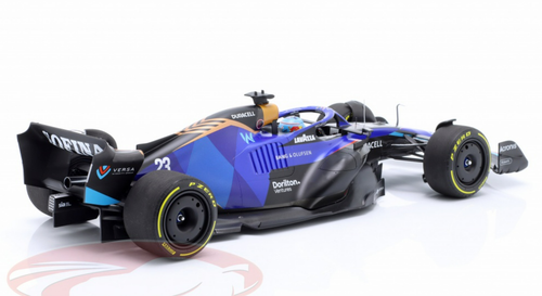 1/18 Minichamps 2022 Formula 1 Alexander Albon Williams FW44 #23 Miami GP Car Model with Collector's Box