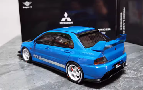 1/18 Super A SuperA Mitsubishi Evo 9 Evo9 Evo IX 9th Generation (Blue) Modified Edition Diecast Car Model