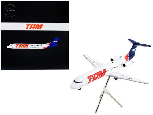 Fokker F100 Commercial Aircraft "TAM Linhas Aereas - Airlines" White with Blue Tail "Gemini 200" Series 1/200 Diecast Model Airplane by GeminiJets