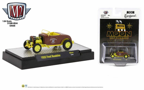 CHASE CAR 1932 Ford Roadster Brown Primer "Mooneyes - Moon Equipped" Limited Edition to 3300 pieces Worldwide 1/64 Diecast Model Car by M2 Machines