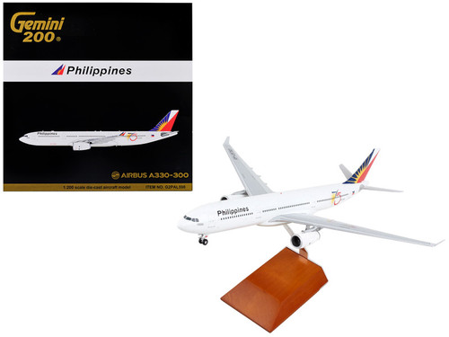 Airbus A330-300 Commercial Aircraft "Philippine Airlines - 75th Anniversary" White with Tail Graphics "Gemini 200" Series 1/200 Diecast Model Airplane by GeminiJets