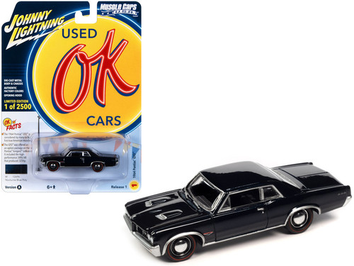 1964 Pontiac GTO Nocturne Blue Metallic Limited Edition to 2500 pieces Worldwide "OK Used Cars" 2023 Series 1/64 Diecast Model Car by Johnny Lightning
