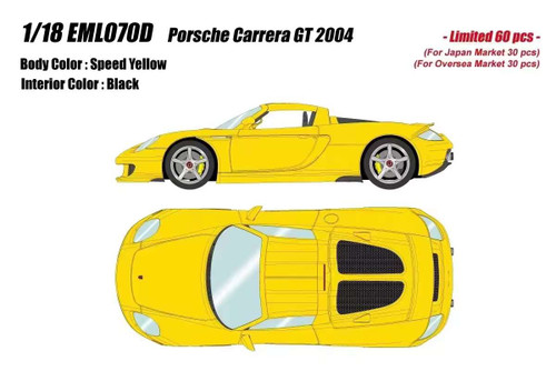 1/18 Make Up 2004 Porsche Carrera GT (Speed Yellow) Car Model