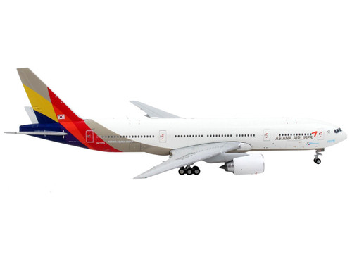 Boeing 777-200ER Commercial Aircraft "Asiana Airlines" White with Tail Graphics 1/400 Diecast Model Airplane by GeminiJets