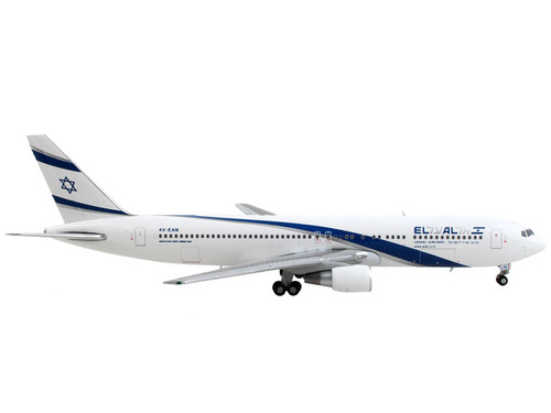 Boeing 767-300 Commercial Aircraft "El Al Israel Airlines" White with Blue Stripes 1/400 Diecast Model Airplane by GeminiJets