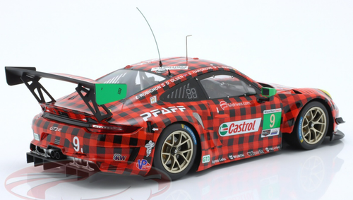 1/18 Ixo 2019 Porsche 911 GT3 R #9 24h Daytona Pfaff Motorsports Scott Hargrove, Lars Kern, Dennis Olsen, Zacharie Robichon Car Model