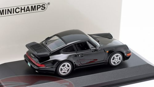 1/43 Minichamps 1990 Porsche 911 (964) Turbo (Black) Car Model