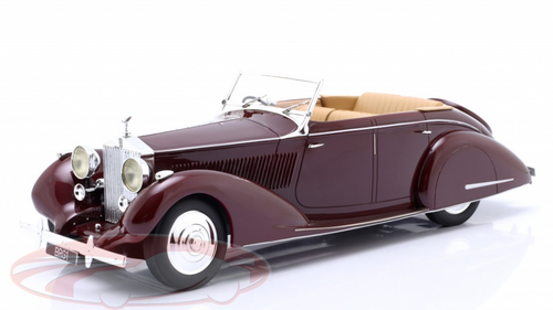 1/18 Cult Scale Models 1937 Rolls Royce 25-30 Gurney Nutting All Weather Tourer (Maroon Red) Car Model