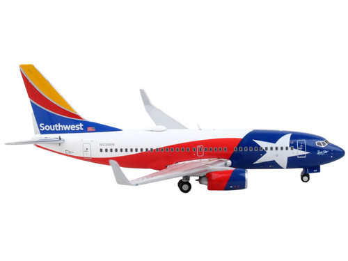 Boeing 737-700 Commercial Aircraft "Southwest Airlines - Lone Star One" Texas Flag Livery 1/400 Diecast Model Airplane by GeminiJets