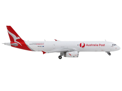Airbus A321 P2F Commercial Aircraft "Qantas Freight - Australia Post" White with Red Tail 1/400 Diecast Model Airplane by GeminiJets