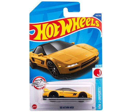 1/64 Hot Wheels 1990 Acura NSX (Yellow) Diecast Car Model