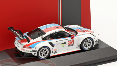 1/43 Ixo 2019 Porsche 911 RSR #912 3rd GTLM class 24h Daytona Porsche GT Team Earl Bamber, Mathieu Jaminet, Laurens Vanthoor Car Model