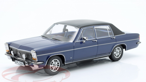 1/18 Modelcar Group Opel Diplomat B (Blue Metallic & Black Frosted) Car Model